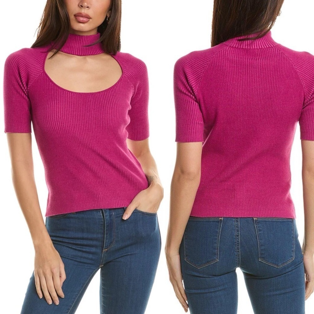Monrow Rib Cutout Sweater Nwt
